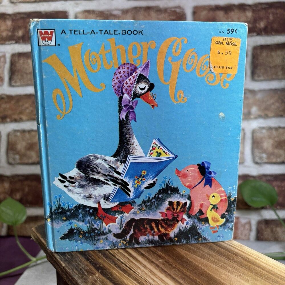 VTG 1960 Whitman Tell-a-Tale Books, Mother Goose, Hardcover Illustrated Story